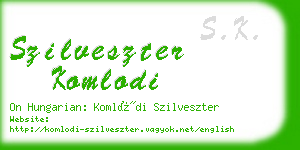 szilveszter komlodi business card